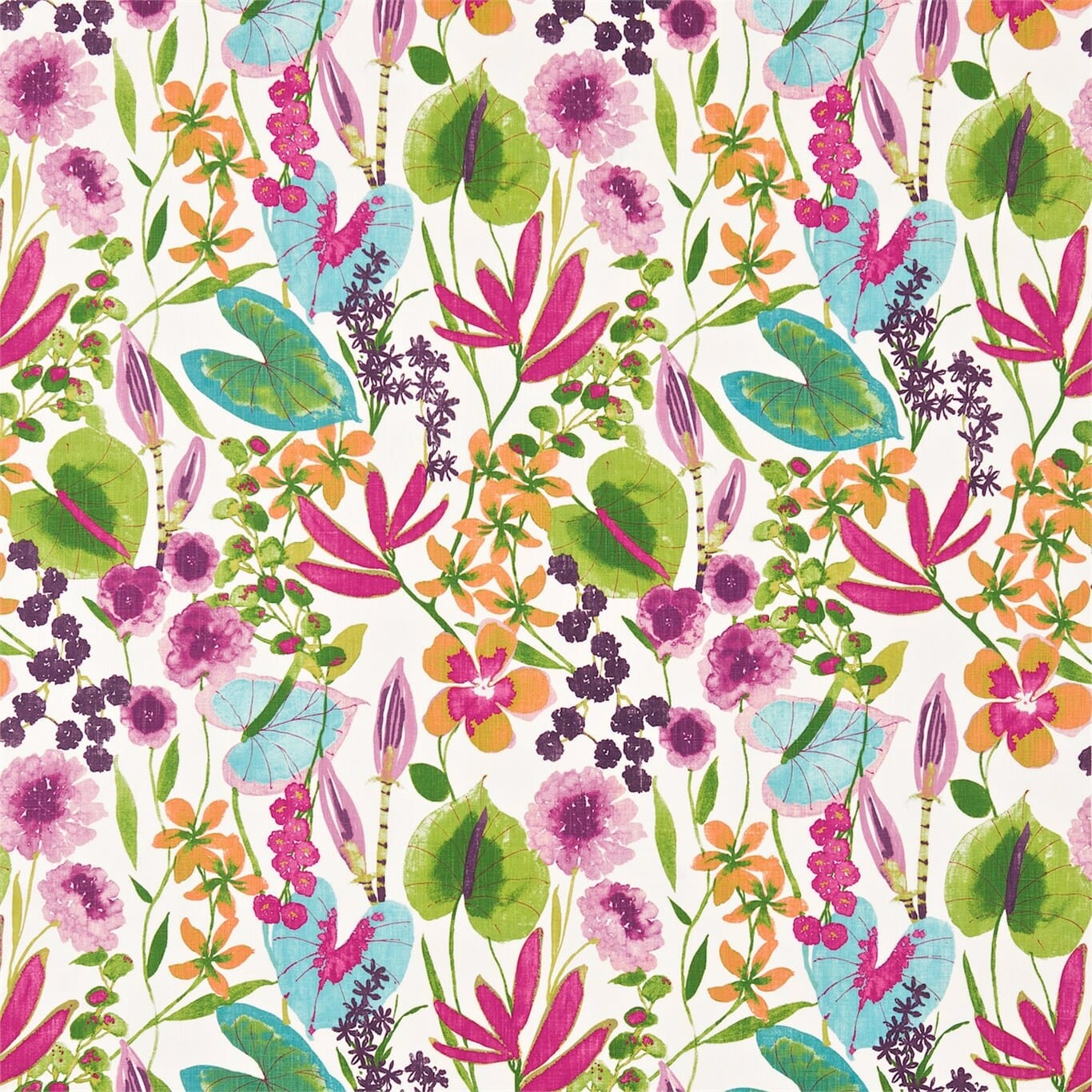 Flamingo / Papaya / Loganberry Nalina Fabric