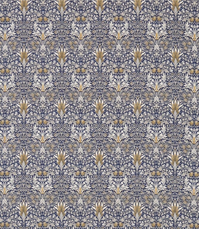 Indigo / Hemp Snakeshead Fabric