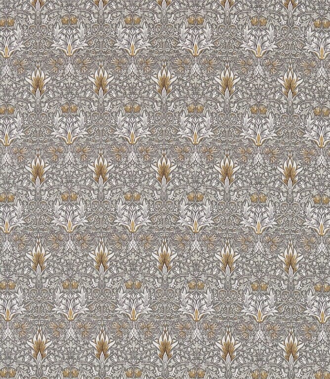 Pewter / Gold Snakeshead Fabric