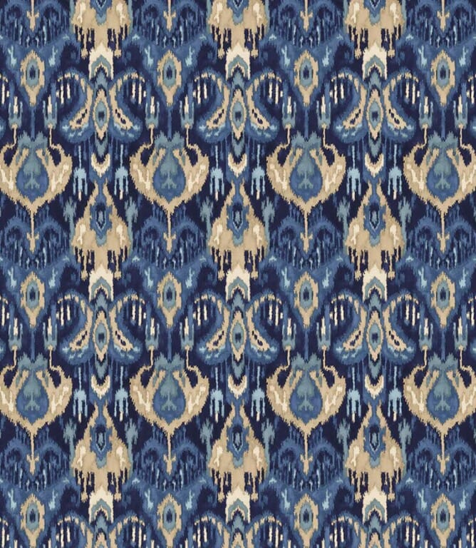 Indigo Bukhara Fabric
