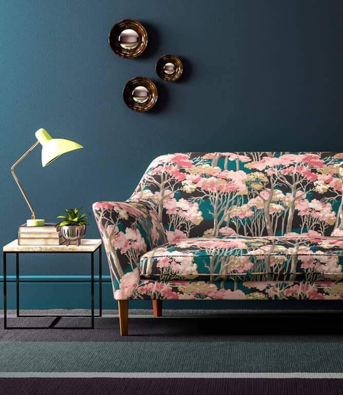 Linwood Fabrics Arboreal Fabric / Cerise