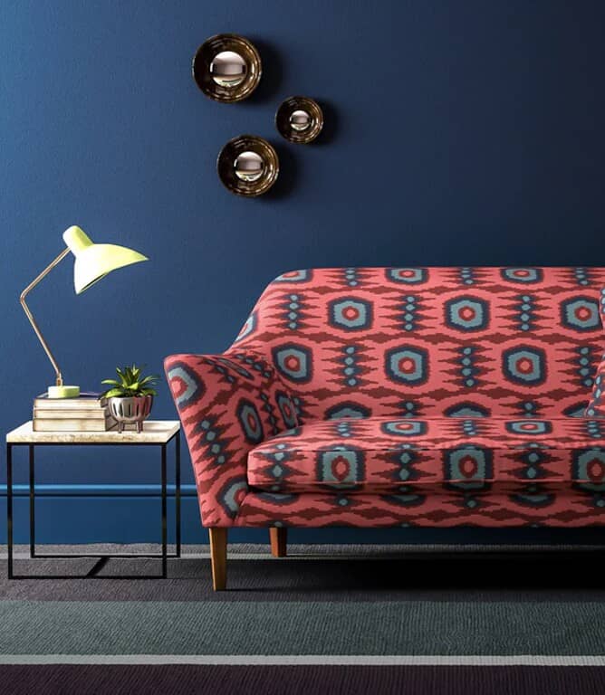 Linwood Fabrics Casper Fabric / Rosewood