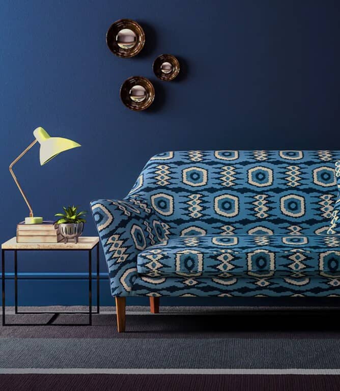 Linwood Fabrics Casper Fabric / Navy