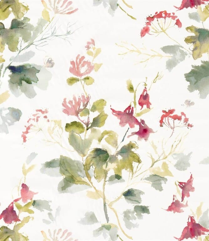 Fuchsia / Rose Honey Flowers Fabric