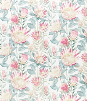 King Protea Fabric / Orchid / Grey King Protea Fabric / Orchid / Grey