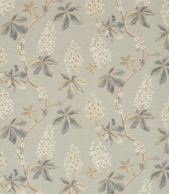 Grey Blue / Sage Chestnut Tree Fabric