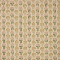 Flower Meadow Fabric / Soft Pink / Soft Gold