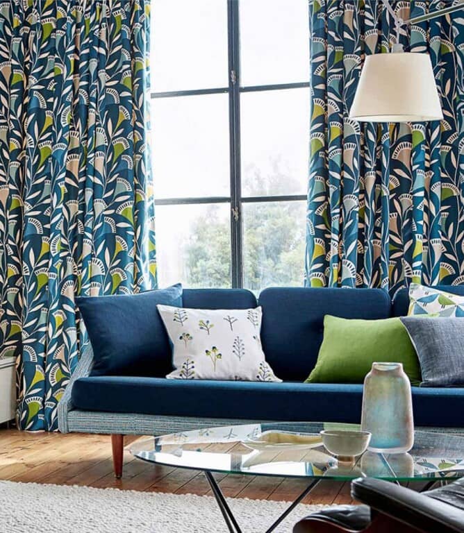 Scion Noukku Fabric / Mist / Kiwi / Midnight