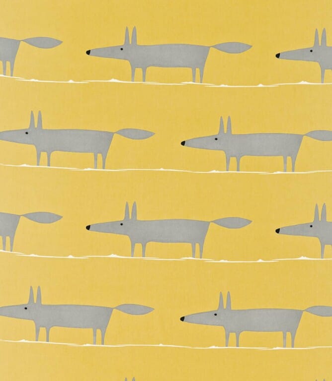 Sunflower / Gull / Chalk Mr Fox Fabric