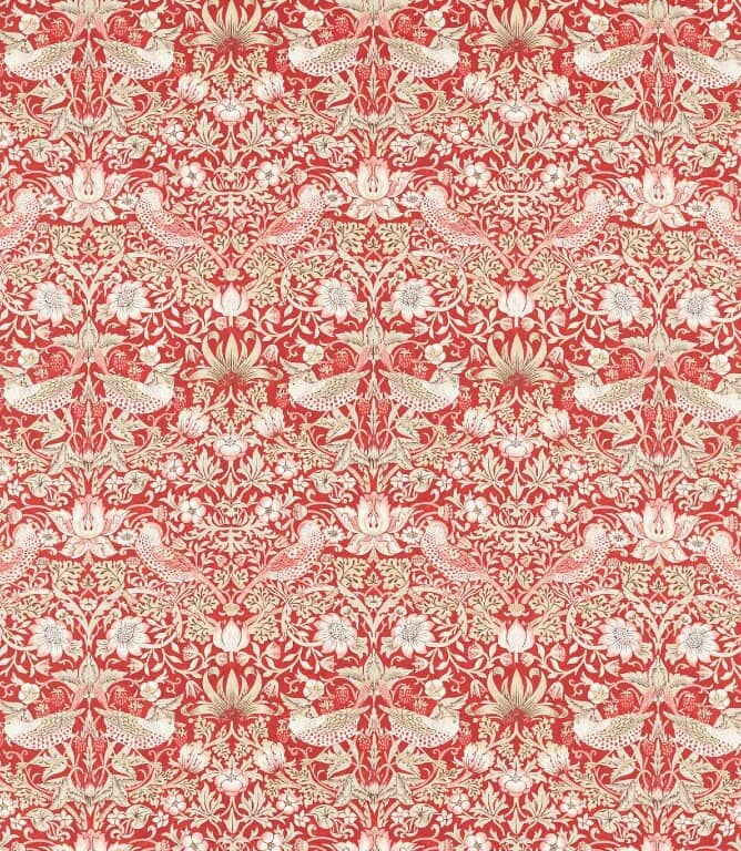 William Morris Strawberry Thief Fabric / Indigo | Just Fabrics