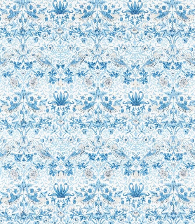 Made to Measure Roller Blinds Woad Strawberry Thief Fabric