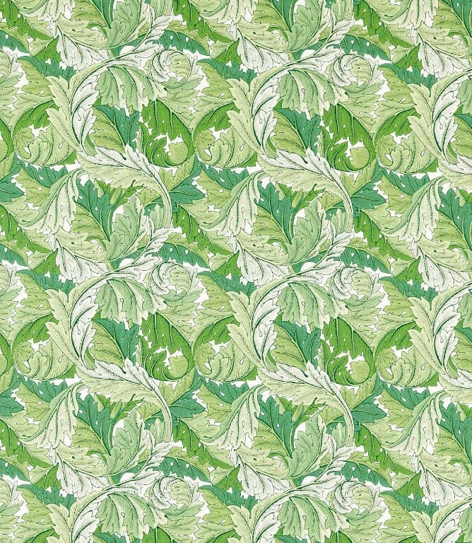 Morris & Co Acanthus Fabric / Leaf Green