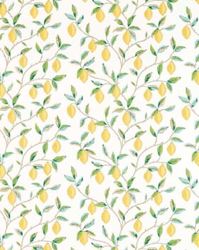 Morris & Co Lemon Tree Fabric / Lemon / Bayleaf