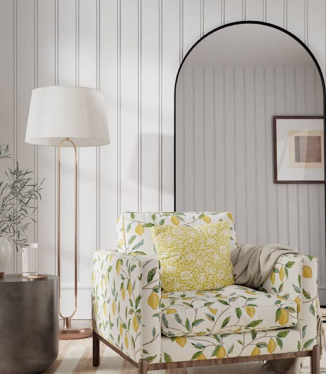 Morris & Co Lemon Tree Fabric / Lemon / Bayleaf