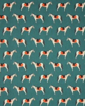 Horse Fabric / Teal