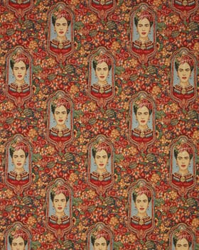 Floral Frida Kahlo Tapestry Fabric / Multi