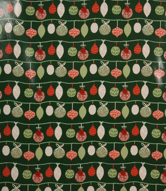 Christmas Decorations PVC Fabric / Green