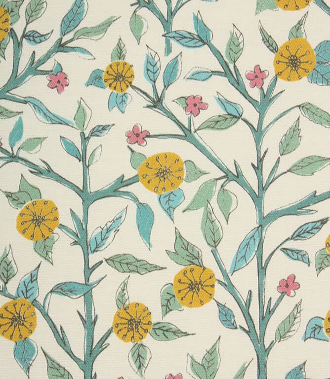Voyage Maison Yamuna Fabric / Teal Cream