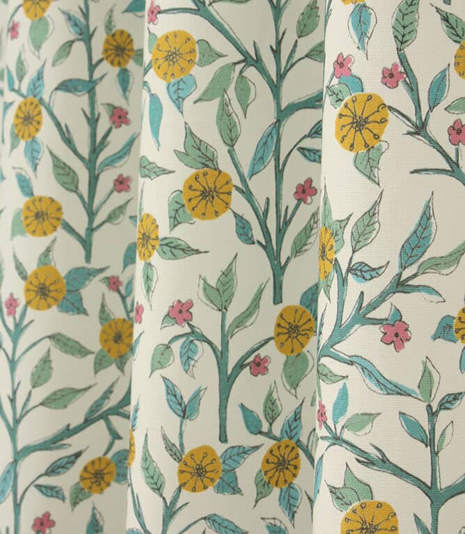 Voyage Maison Yamuna Fabric / Teal Cream