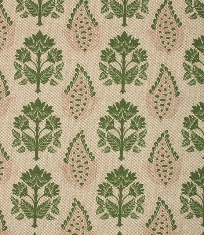 Nora Fabric / Soft Pink / Sap Green