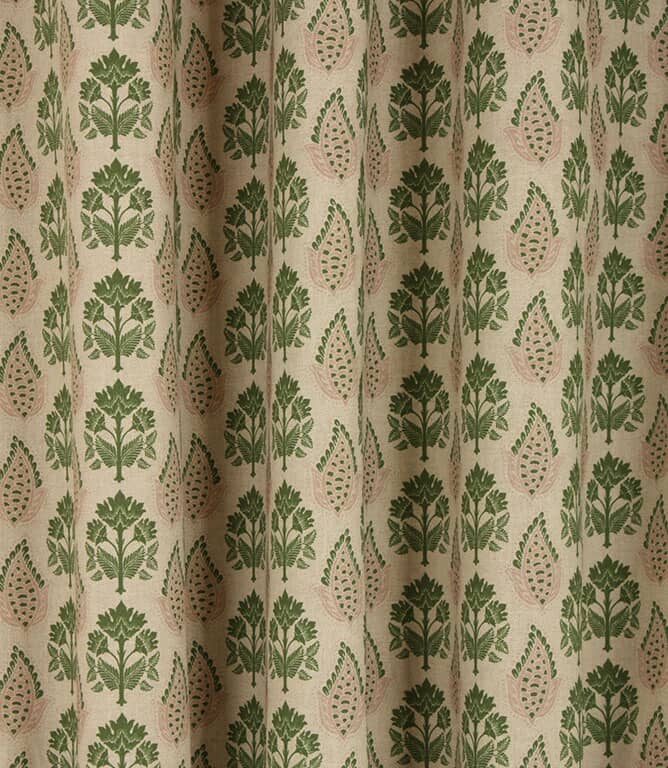 Nora Fabric / Soft Pink / Sap Green
