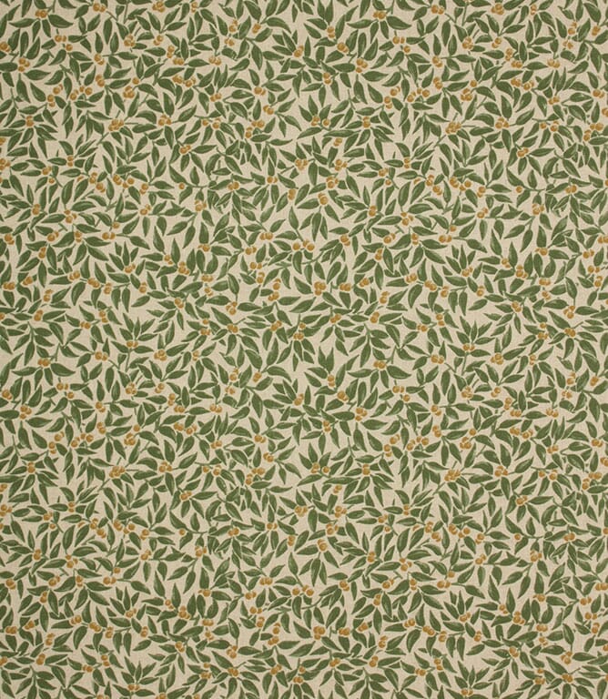 Made to Measure Curtains Sap Green / Gold Ashridge Fabric Just Fabrics