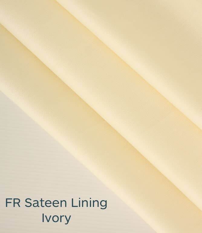 FR Sateen Lining Fabric / Ivory