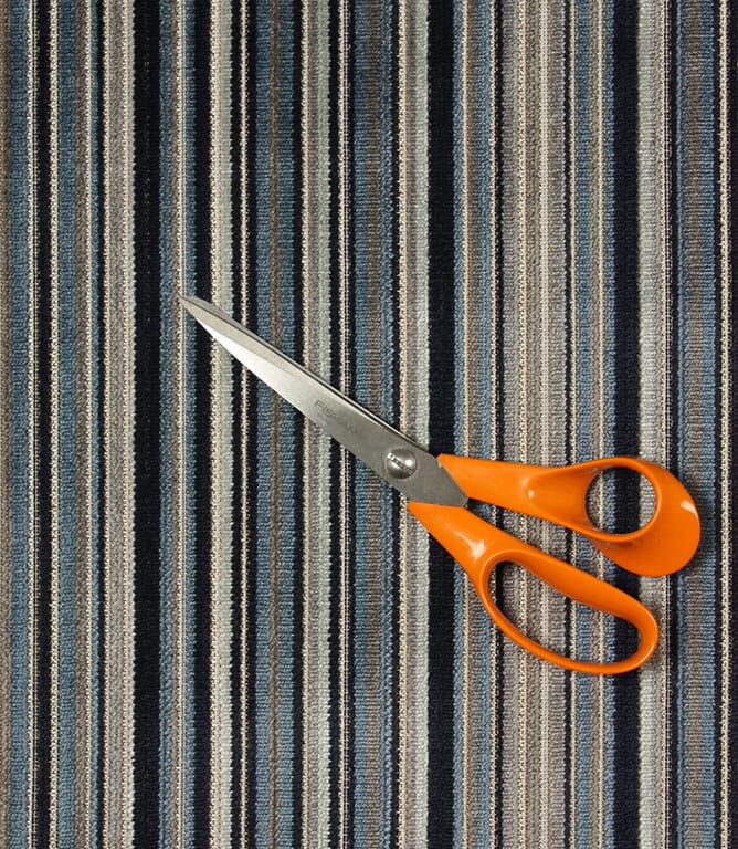 Batley Stripe FR Fabric / Blue