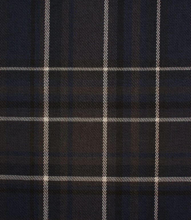 Clyde Check FR Fabric / Navy
