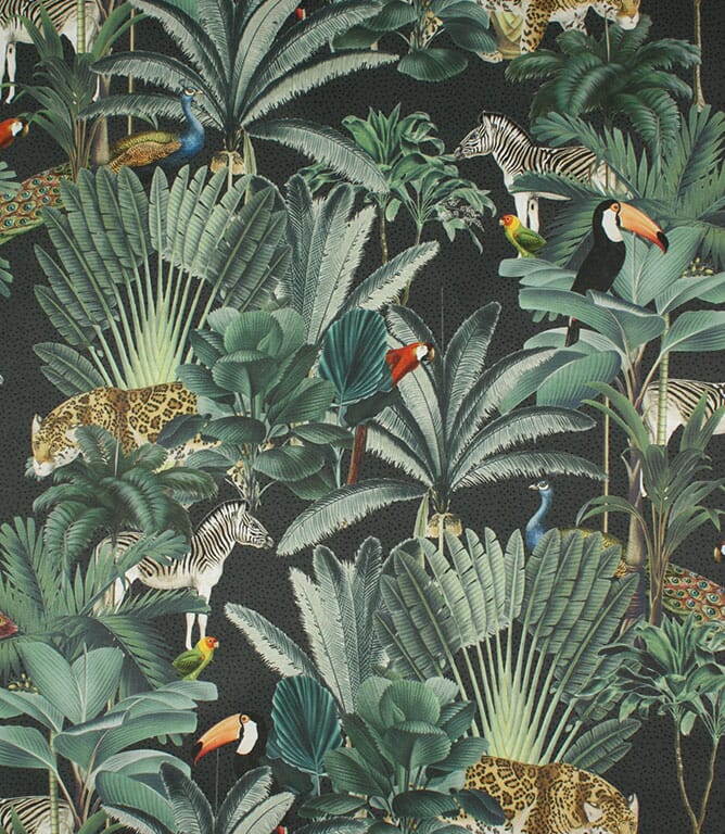Congo Outdoor Fabric / Charcoal