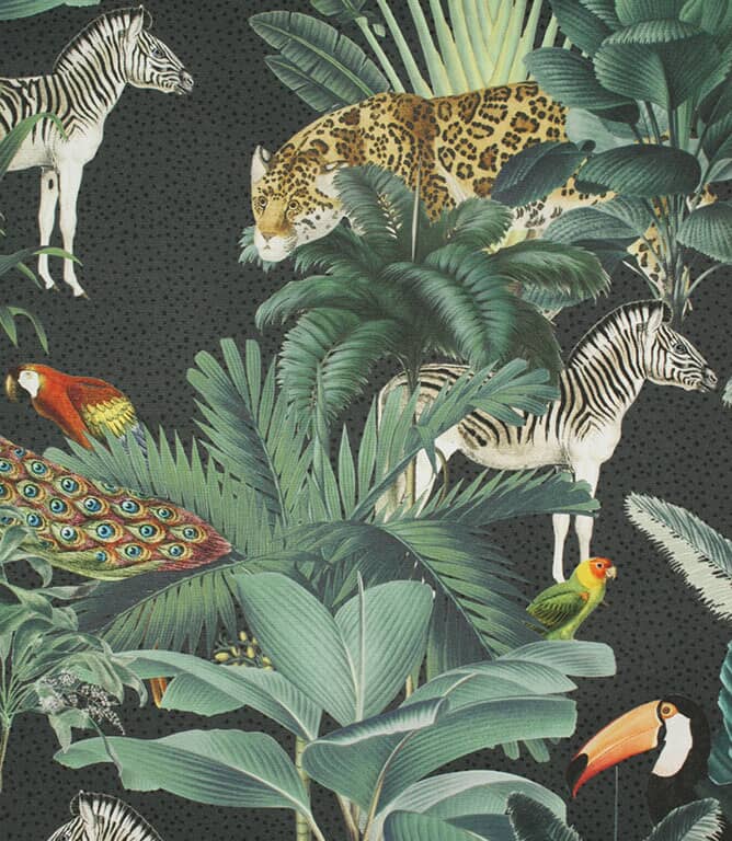 Congo Outdoor Fabric / Charcoal