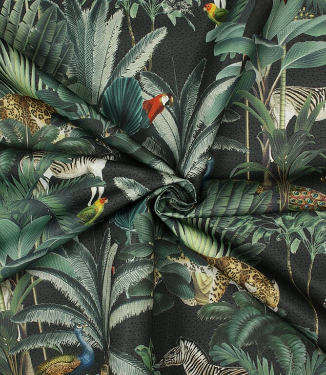Congo Outdoor Fabric / Charcoal
