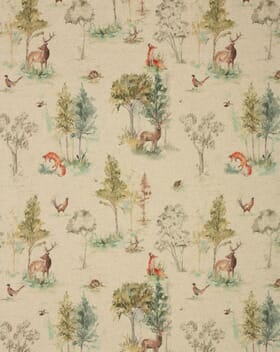 Woodland Wildlife Fabric / Multi