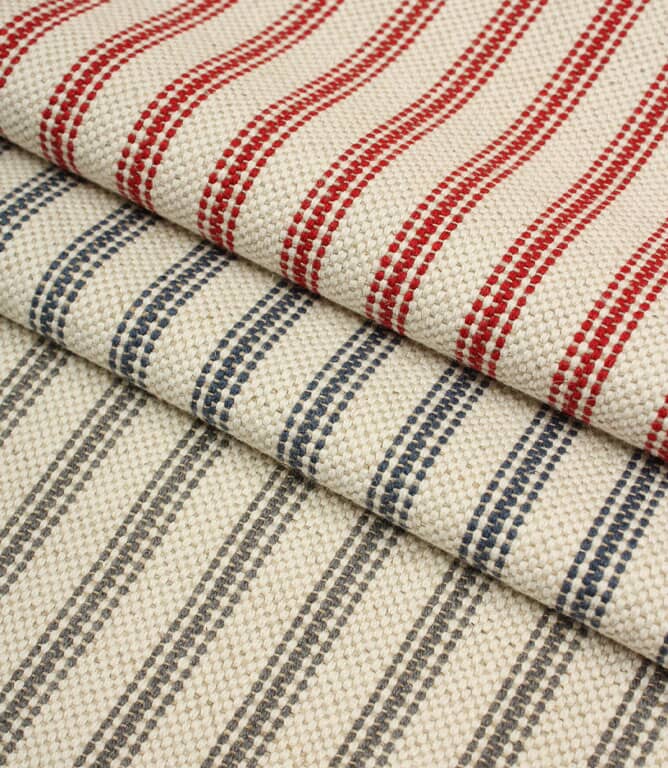 JF Linen Ticking Fabric / Blue