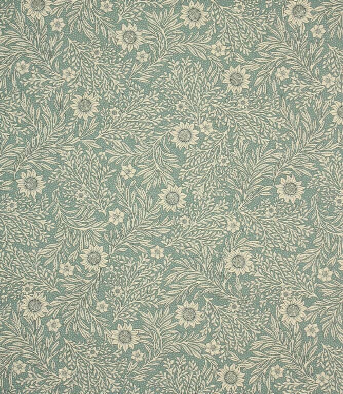 Saltram Floral Acrylic Fabric / Blue