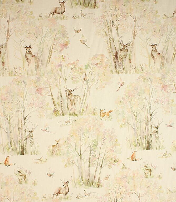 Linen Enchanted Forest Fabric