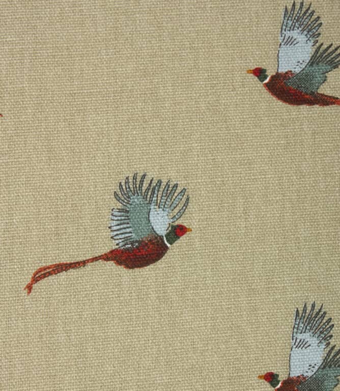 Sophie Allport Pheasant Fabric / Sage Just Fabrics