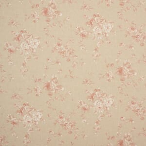 Red Vintage Floral Fabric