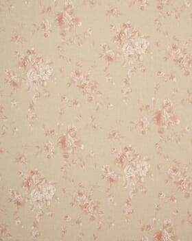 Vintage Floral Fabric / Red