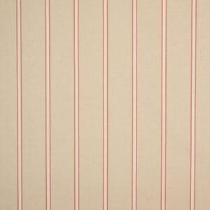 Red Linen Stripe Fabric