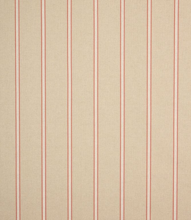 Red Linen Stripe Fabric