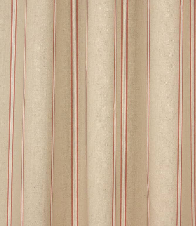Linen Stripe Fabric / Red