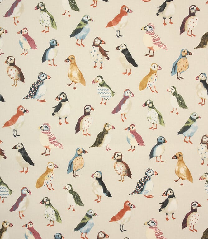 Driftwood Puffin Fabric