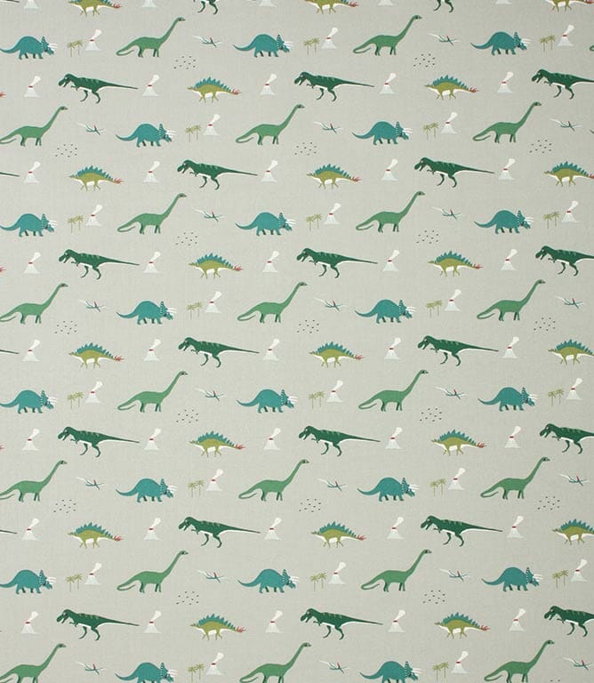 Sage Blue Dinosaurs Fabric