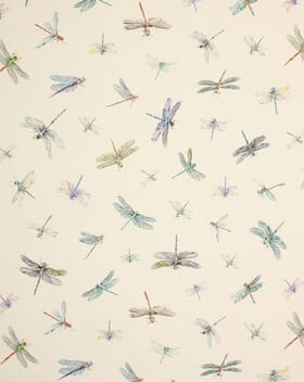 Dragonflies Fabric / Cream