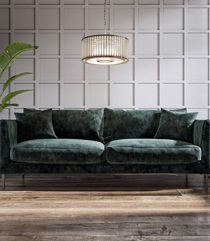 JF Vintage Velvet FR Fabric / Aqua