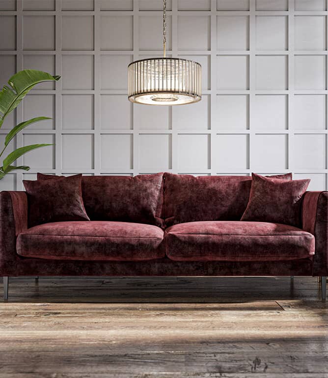 JF Vintage Velvet FR Fabric / Oxblood