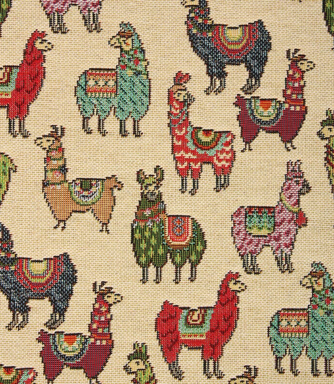 Alpaca Mini Tapestry Fabric / Multi