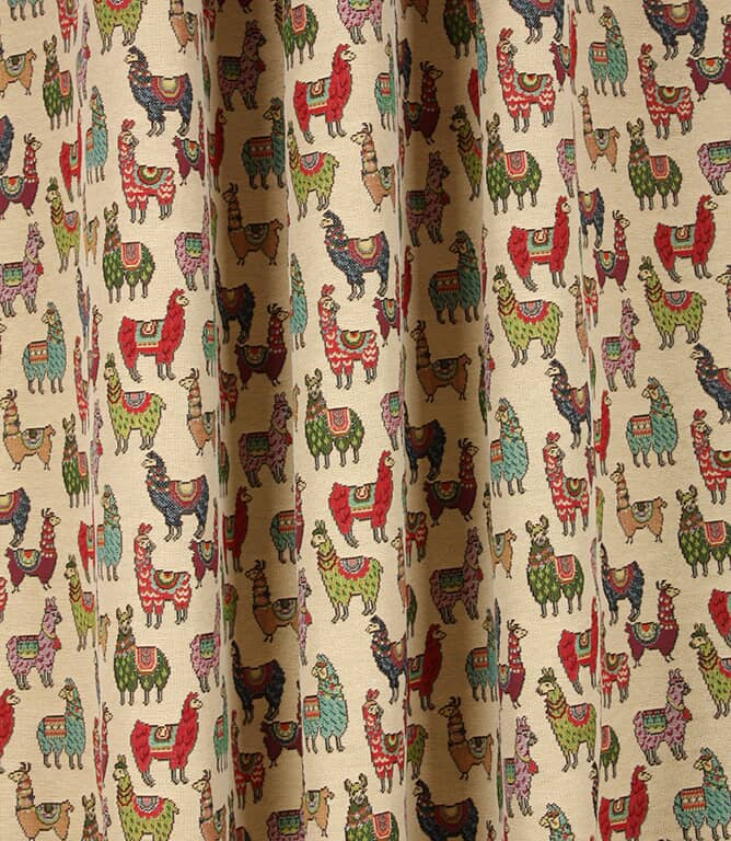Alpaca Mini Tapestry Fabric / Multi