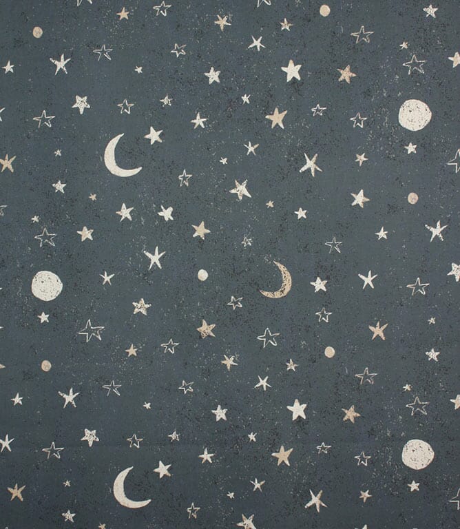 Midnight Moon Stars Fabric